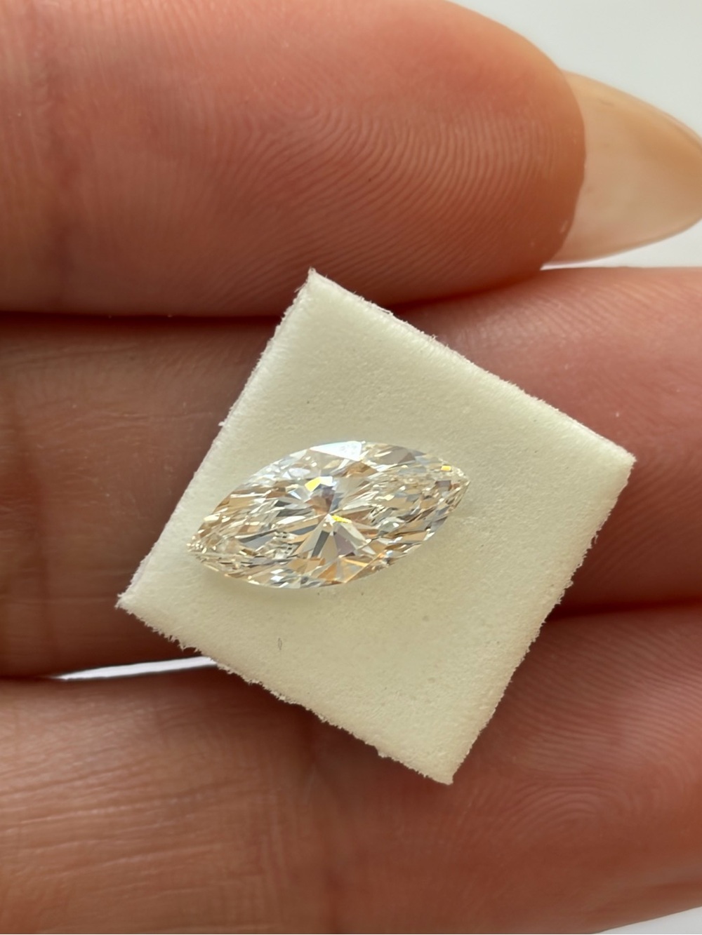 Marquise-Cut lab grown diamond